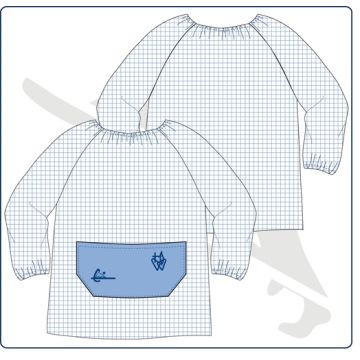 BABY SAQUITO CUADROS AZUL/BCO VIRGEN MIRASIERRA   